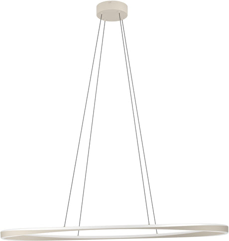 Eglo camerota hanglamp - 111 cm - zandkleur beige wit - instelbaar wit licht - dimbaar