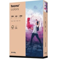 Farbiges Papier Tecno A4 120 g m² Lachsrosa 250 Blatt