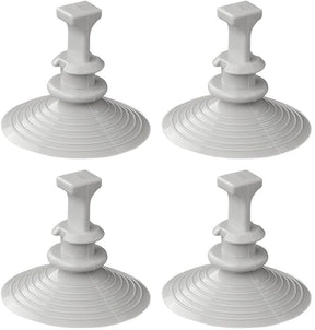 Proplus set van 4 zuignapbevestigingen voor raamisolatie – voor fiat ducato, peugeot boxer en citroën jumper x290 – geschikt voor sets 610687-610691 – grijs