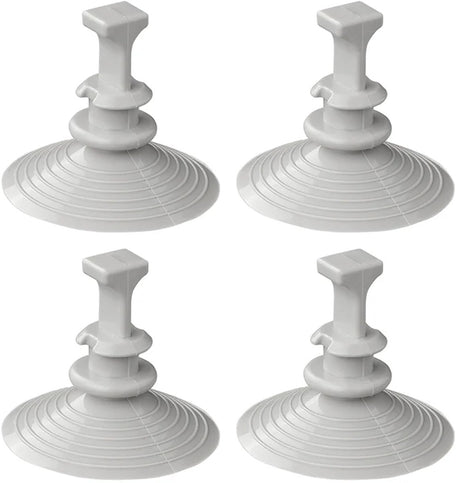 Proplus zuignapbevestiging voor raamisolatieset - set van 4 stuks - grijs