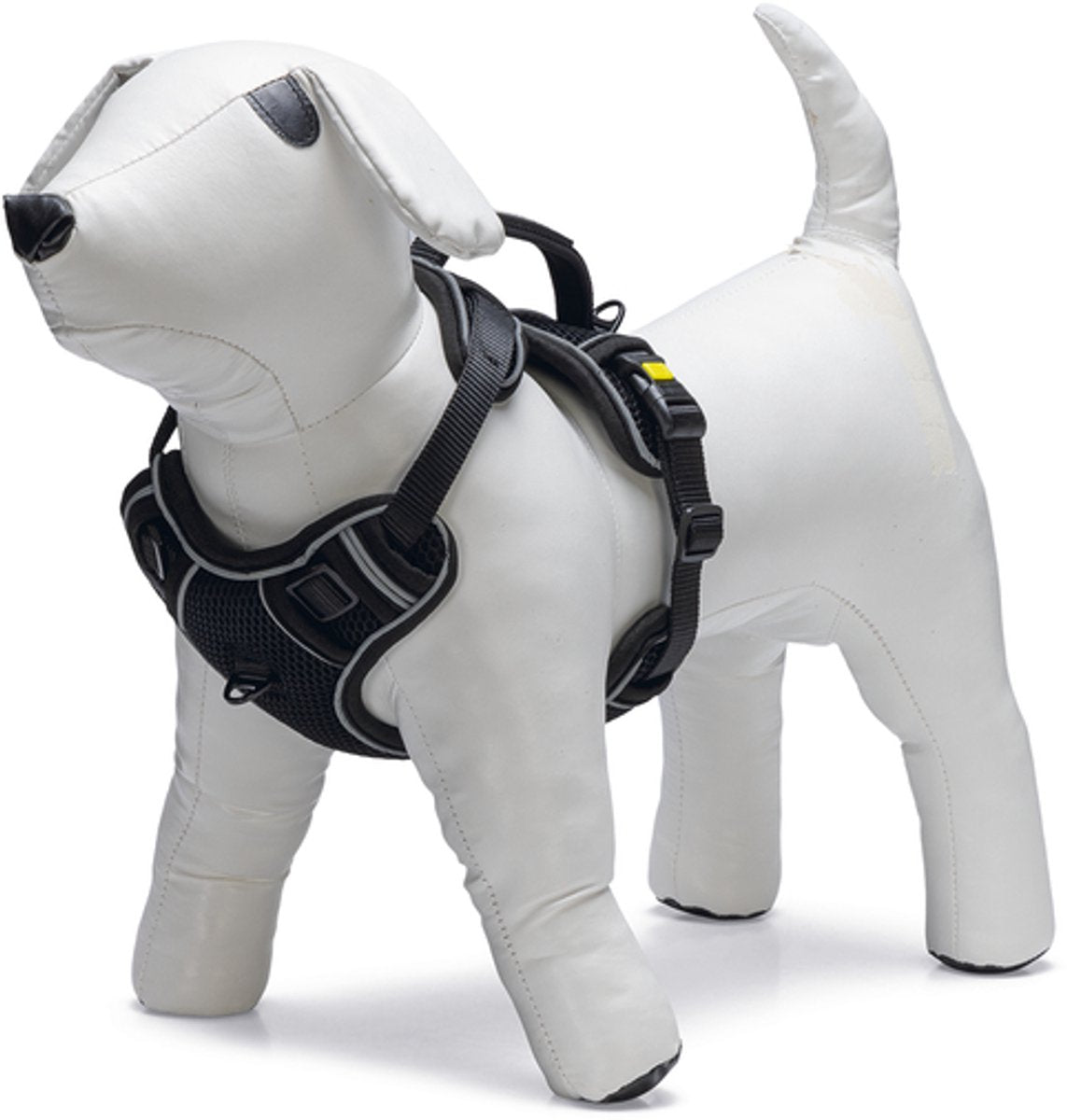 Beeztees Hundegeschirr Parinca Supreme Y-Geschirr – Hundegeschirr – Nylon – Schwarz – Größe M – 40–61 cm x 20 mm