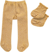 Heless Puppenstrumpfhose mit Socken - Gold, 35-45 cm