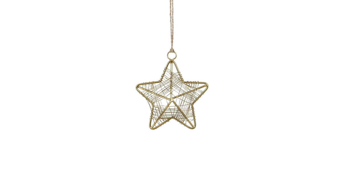 Ornament ster goud - d10cm