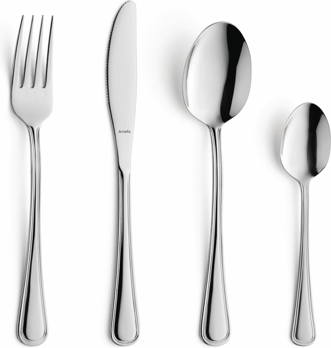 Amefa - bologna - bestekset - 16-delig - 4 personen - zilverkleurig