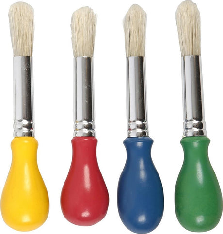 Kreativunternehmen https: www.cchobby.nl Kinderpinsel-l-11-5-cm-d-13-mm-b-11-mm-round-4-piece-1-box