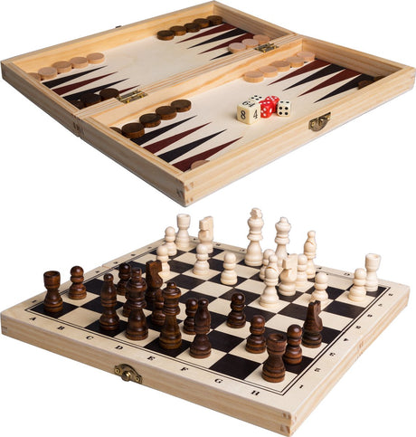 Clownspiele - 3-in-1-Spielbox - Holz