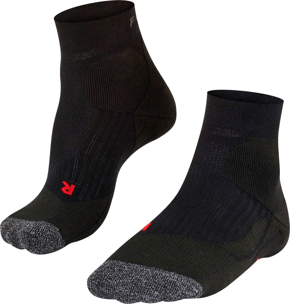 Falke te2 kurze Anti-Blasen-Tennissocken aus Baumwoll-Funktionsmaterial Damen Schwarz – Größe 37-38