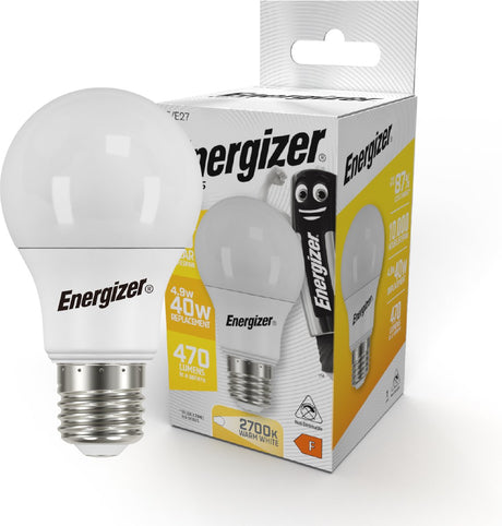 Energizer energieeffiziente LED-Lampe -E27 - 4,9 Watt - warmweißes Licht - nicht dimmbar - 1 Stück