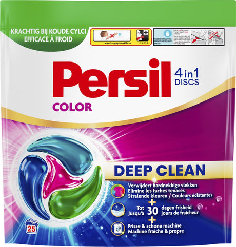 Persil Waschmittel - Waschmittelkapseln - Scheiben Color - 4-in-1 - Scheiben - Buntwäsche - 5 x 25 = 125 Wäschen