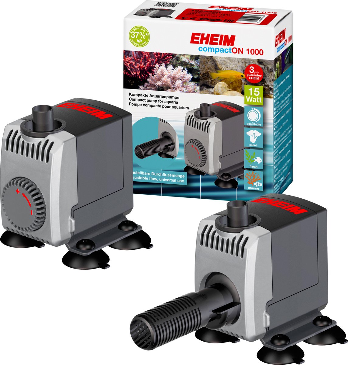 Eheim Compacton 1000 - Aquarienpumpe - 12x14x7 cm - 400 l h