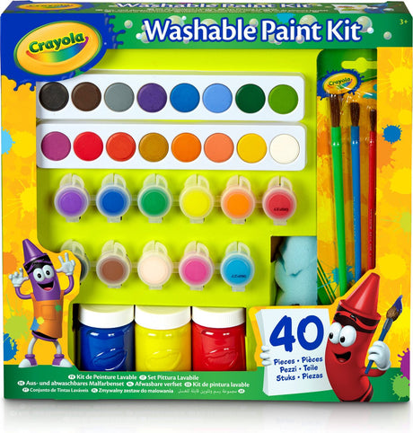 Crayola - Hobbypaket - Waschbares Farbset - 40 Teile für Kinder