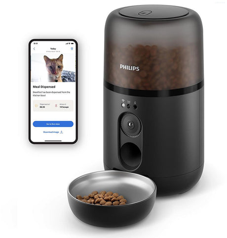 Philips voerautomaat kat met camera - 4,5 l - wifi en app - paw5320 02