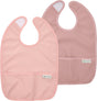 Meyco baby meyco slab met opvangbak - 2 stuks - purple pink soft rose
