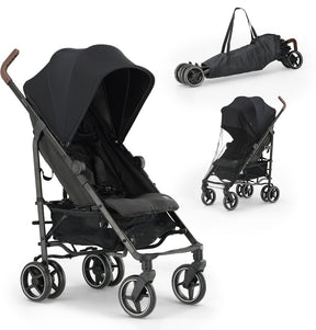 Deryan bobbie paraplu buggy - met draagtas - verstelbaar - zwart