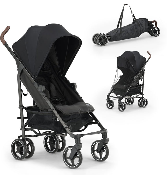 Deryan bobbie paraplu buggy - met draagtas - verstelbaar - zwart