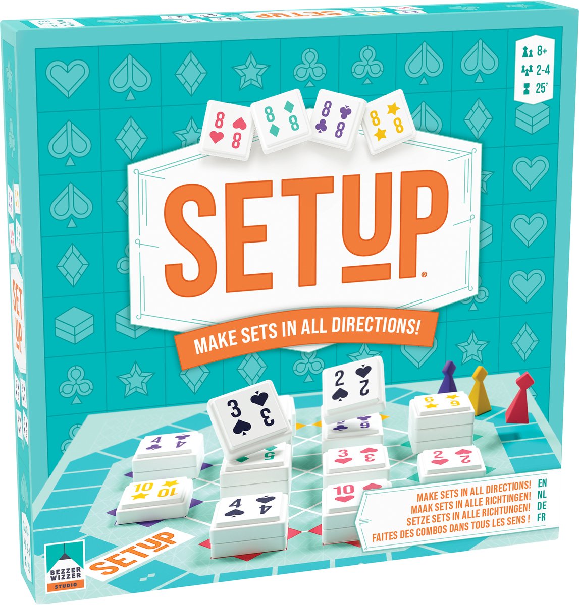 Asmodee Setup – spannendes strategisches Brettspiel voller Bluff-Taktiken – Partyspiel für 2–4 Spieler – ab 8 Jahren
