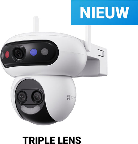 Ezviz H90F intelligente Sicherheitskamera – 3K-Dreifachobjektiv – WLAN-Außenkamera – funktioniert mit Google Assistant Alexa – Personenerkennungs-Nachtsicht – keine monatlichen Kosten