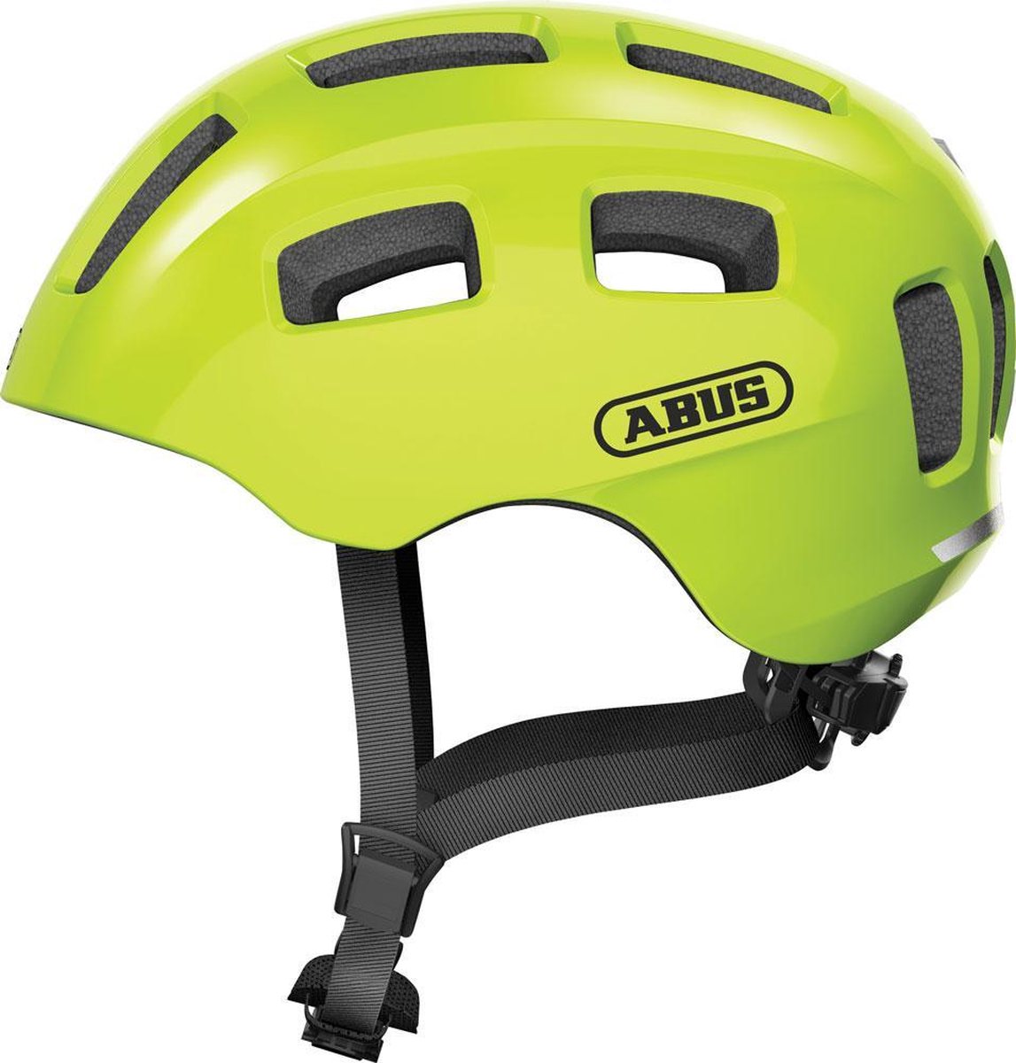 Abus Fahrradhelm youn-i 2.0 – mit Licht für Kinder, Jugendliche und junge Erwachsene – für Mädchen und Jungen – gelb, Größe S