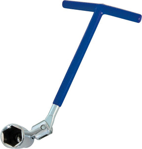 Carpoint Zündkerzenschlüssel 16 mm – T-Modell – aufklappbar – Stahl – ergonomischer Griff – für schwer zugängliche Zündkerzen
