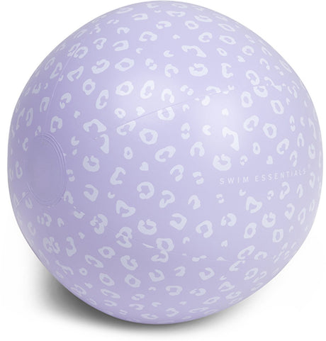 Swim Essentials – Strandball – 51 cm – Flieder – Leopardenmuster – aufblasbarer Ball