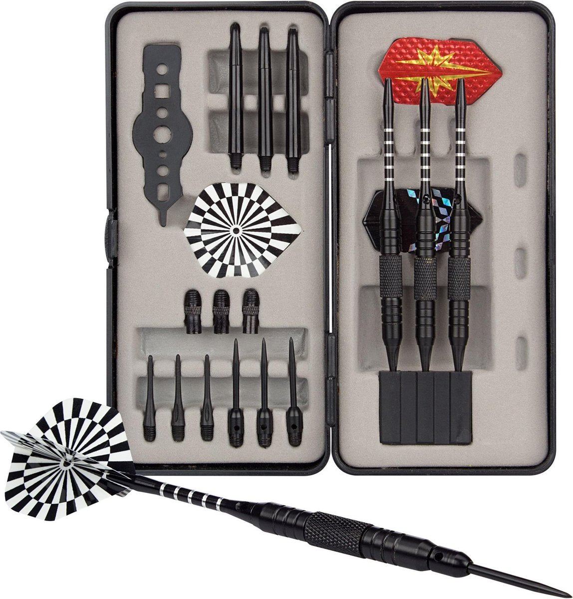 Abbey darts dart set - steel tip soft tip - zwart - 23