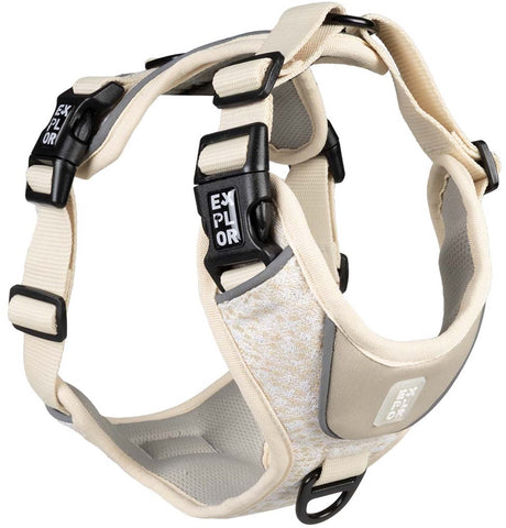 Explor Duvoplus Ultimate Fit Geschirr No-Pull Fashion für Hunde XL-52-66cm-71-104cm Antikweiß