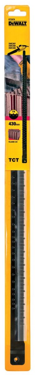 Dewalt-Zubehör Alligator-Sägeblatt 430 mm TCT für schnelle Schnitte von Hohlblöcken Typ Poroton Porotherm Powerbrick (= 1150 kg m³ oder Klasse 20) – dt2976-qz