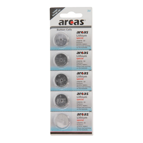 Batterieverkauf Europa Arcas Batterie Lithium CR2016 3V, 5 Stk.