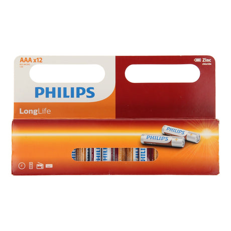 Philips Longlife-Batterie Zink AAA R03, 12 Stk.