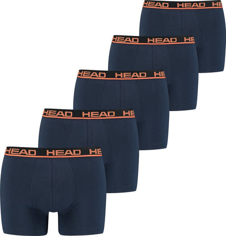 Head boxershorts orange peacoat 5-pack-m