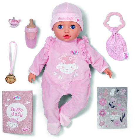Baby born Babypuppe Annabell 43cm mit Zubehör und Sound.