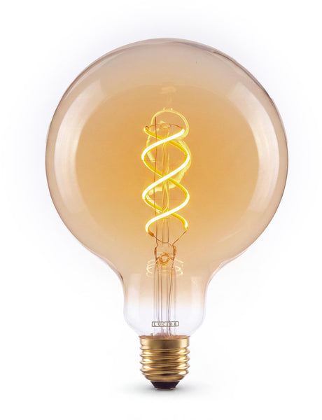 Lucide g125 - Glühlampe - ø 12,5 cm - LED dimmbar - E27 - 1x4,9W 2200K - Bernstein