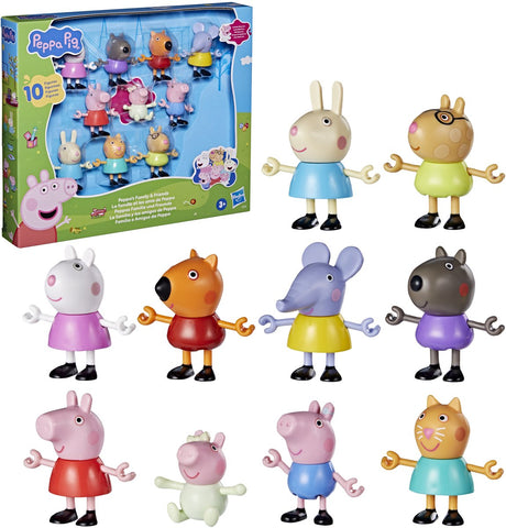 Peppa pig peppa familie en vrienden - speelfiguren