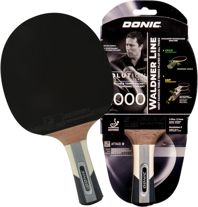 Donic schildkröt tafeltennisbat waldner 1000 attack zwart