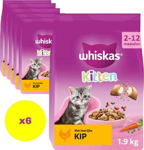 Whiskas Katzenfutter – Junior – Huhn – Beutel 6 x 1,9 kg