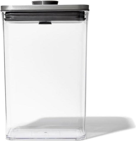 Oxo – Pop-Stahl-Vorratsbehälter – rechteckig – mittel – 2,6 Liter