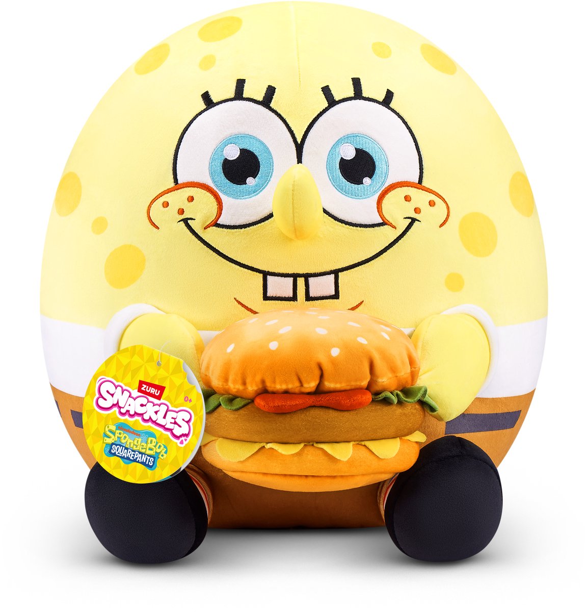 Snackles Lizenzcharakter SpongeBob Schwammkopf 35 cm Plüschtier (Spongebob Schwammkopf) von Zuru