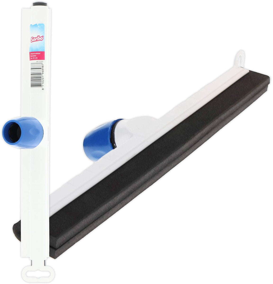 Sorbo Bodenwischer 35 cm – Bodenwischer mit Schaumgummi – Wasserschieber für Bad und Küche