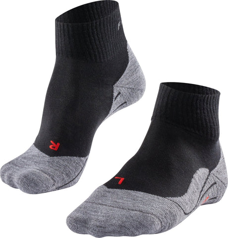 Falke TK5 kurze Anti-Blasen-Wandersocken aus dünnem Woll-Funktionsmaterial Damen Schwarz - Größe 39-40