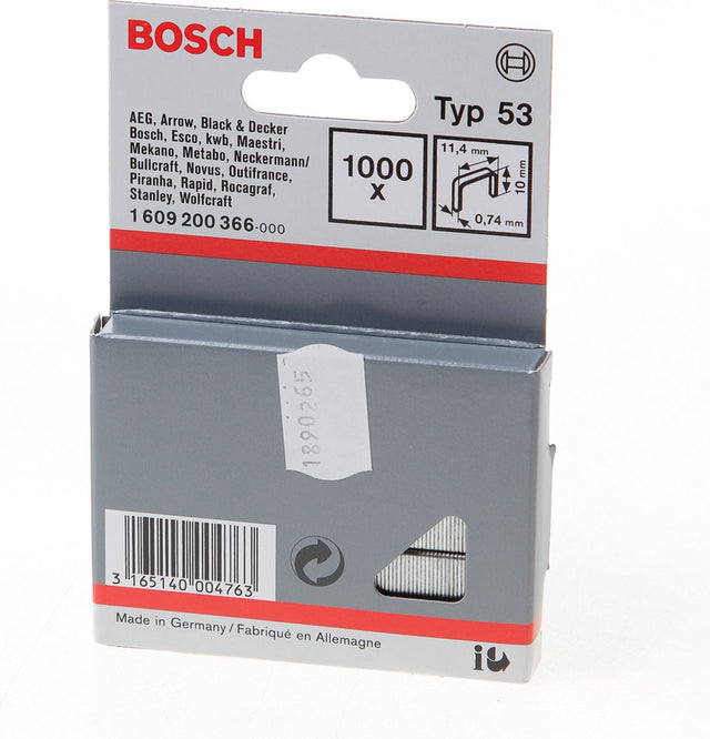 Bosch - niet met fijne draad type 53 - 11,4 x 0,74 x 10 mm