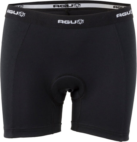 Agu undershort - fiets-onderbroek dames - met zeem - slim fit - lange pijp - zachte katoenmix - zwart - s