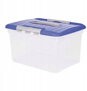 Curver Optima Aufbewahrungsbox – 15 Liter – Kunststoff – transparent blau