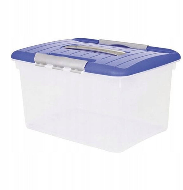 Curver Optima Aufbewahrungsbox – 15 Liter – Kunststoff – transparent blau