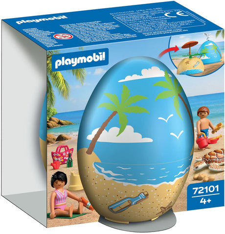 Playmobil speel-ei strandvakantie strand speelgoed verrassingsei 72101.