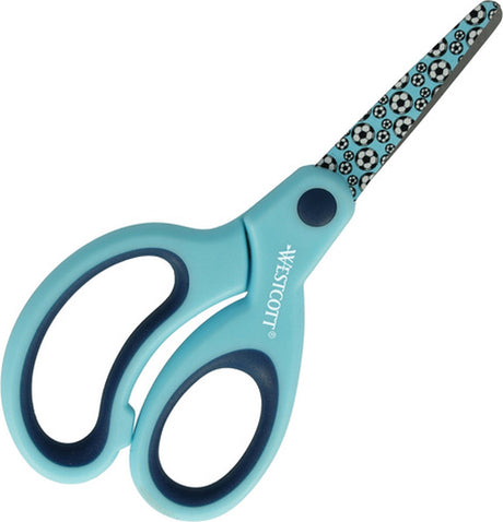 Westcott Kinderschere – Softgrip Junior – 13 cm – runde Spitze – blau – ac-e21561