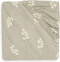 Jollein - hoeslaken jersey 70x140cm - wieg, ledikant, babybed - twig - olive green