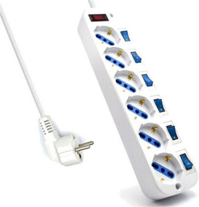 Ewent power socket - 6 sockets with switch ew3932-3m 3500w white