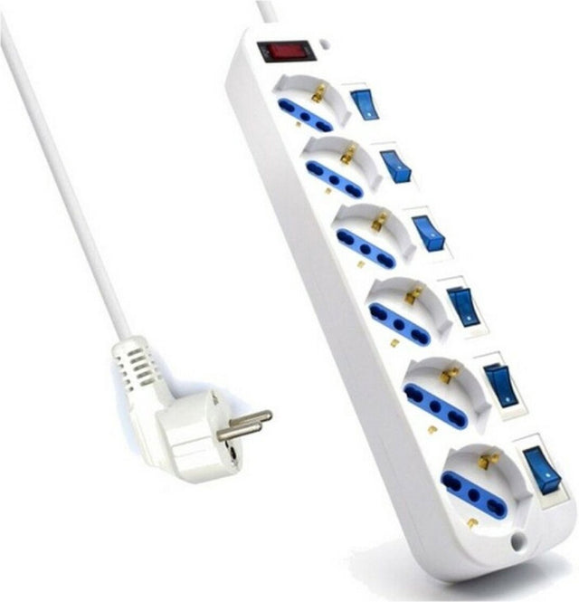 Ewent power socket - 6 sockets with switch ew3932-3m 3500w white