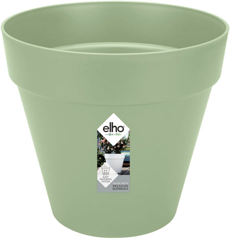Elho Loft Urban Round 40 – Blumentopf für den Außenbereich – ø 38,5 x H 35,3 cm – Pistaziengrün