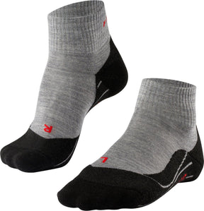 Falke TK5 kurze Anti-Blister Wandersocken aus dünnem Woll-Funktionsmaterial Damen Grau – Größe 39-40